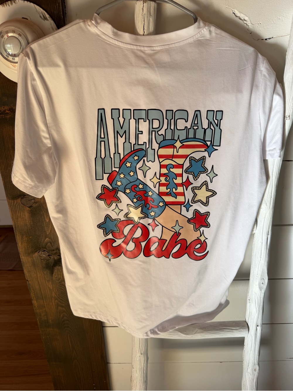 American Babe Graphic Tee - White